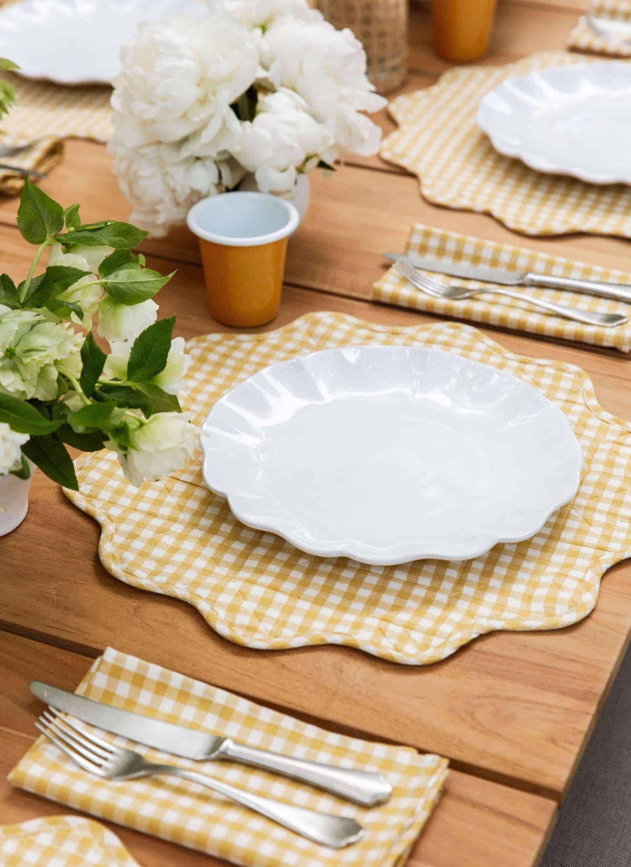 MINI GINGHAM - Sunflower Napkins