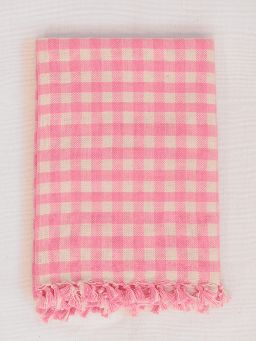 MINI GINGHAM -  Peony Tea Towel