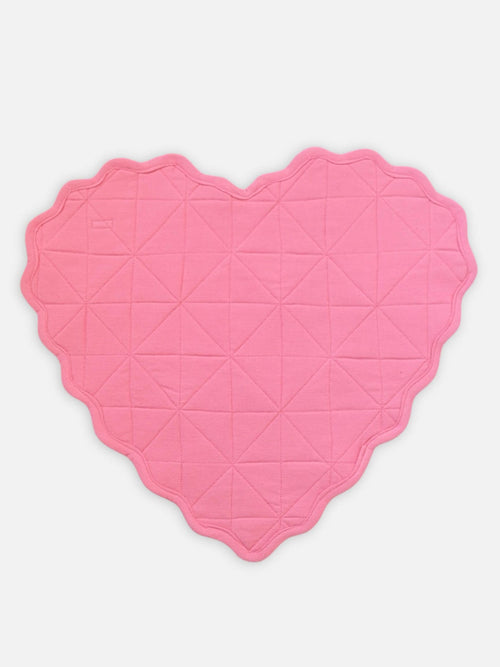 SOLID Peony Quilted Heart Placemat