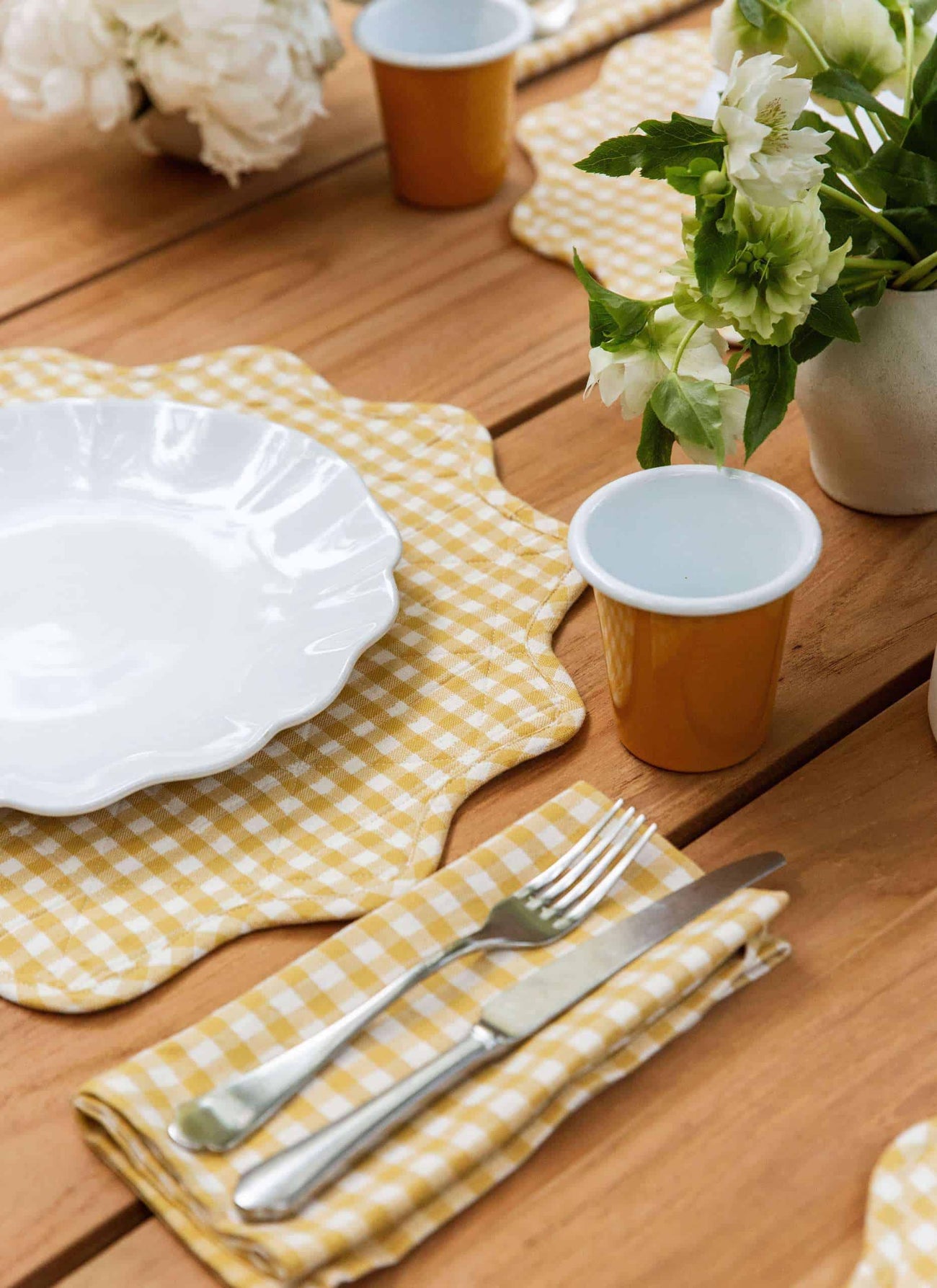 MINI GINGHAM - Sunflower Napkins