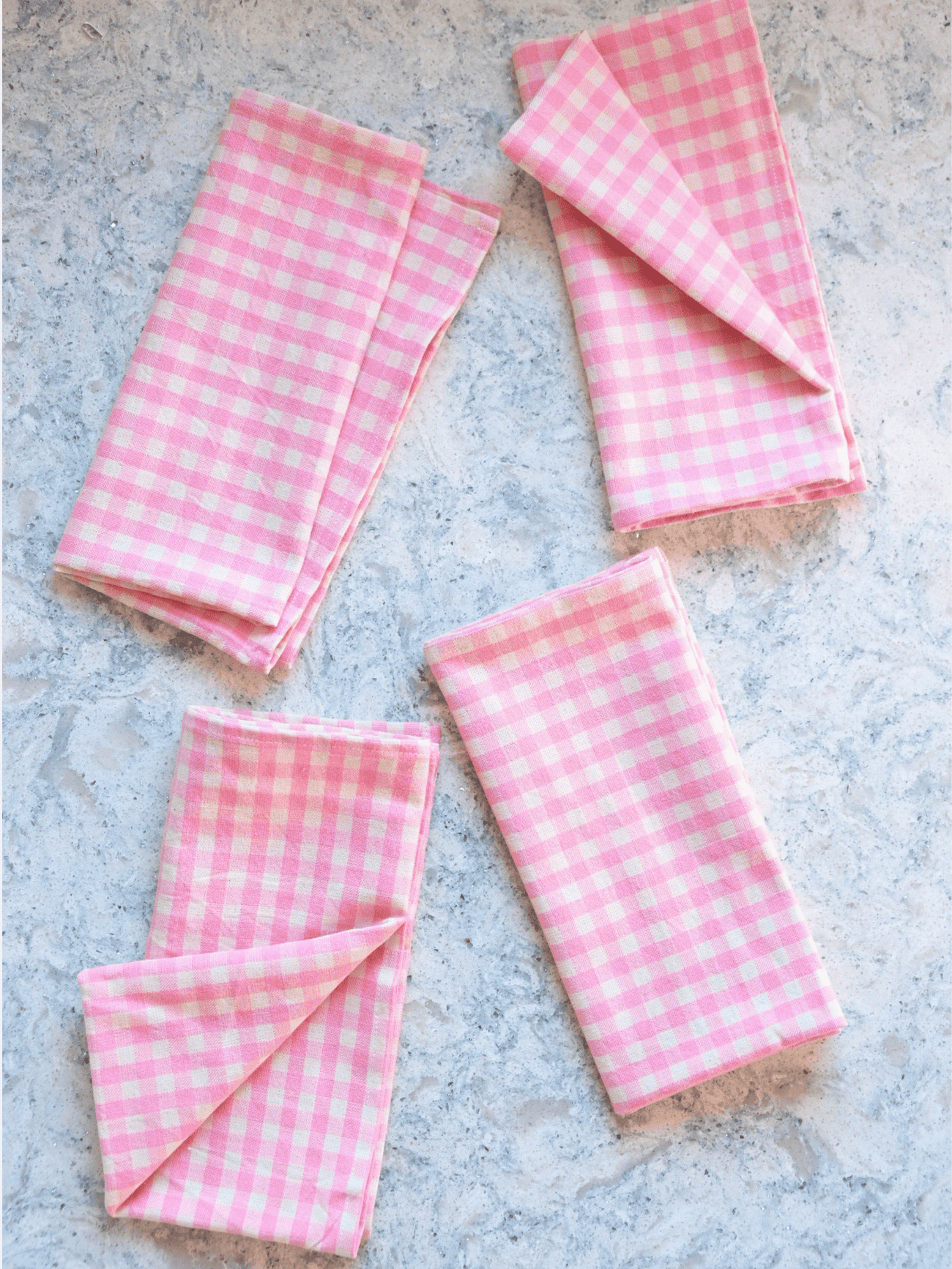 MINI GINGHAM -  Peony Napkins