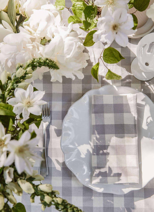 GINGHAM - Dove Tablecloth