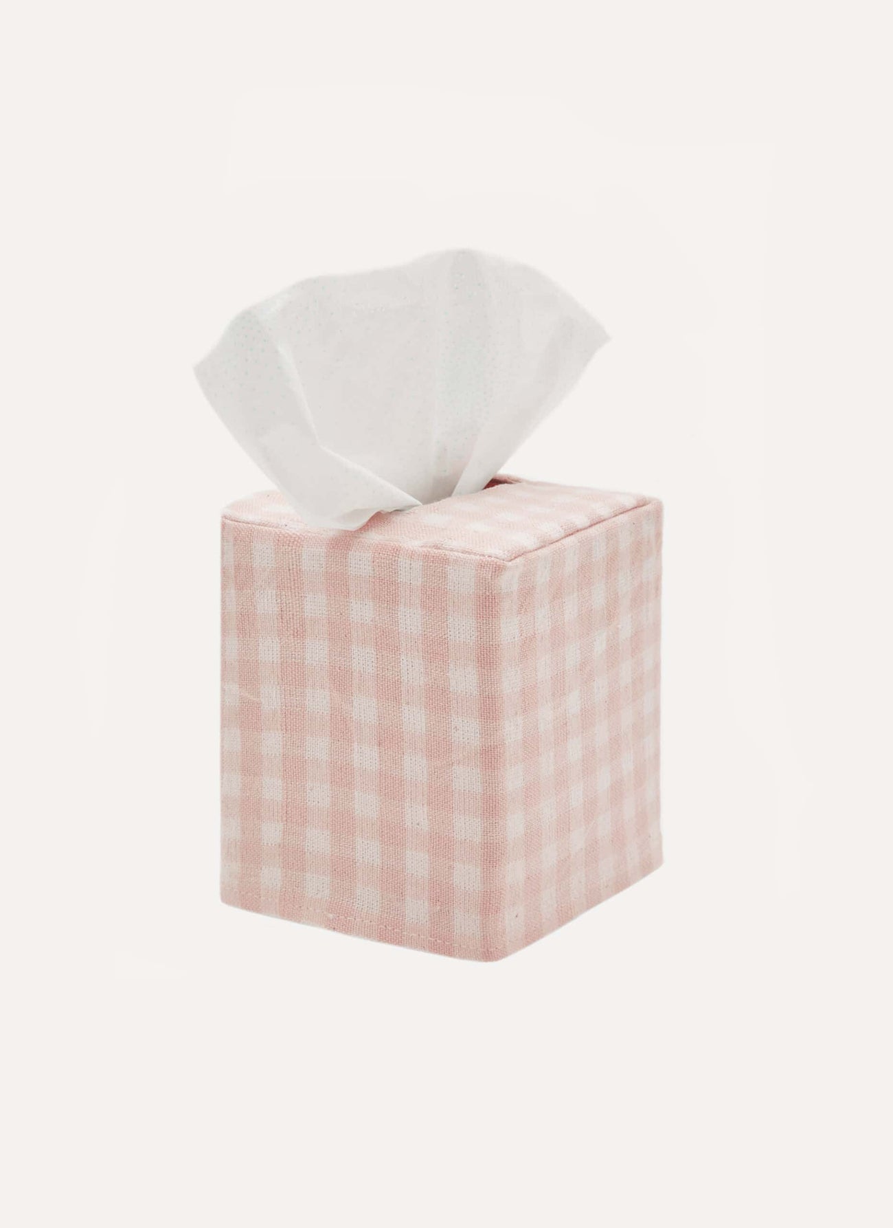 MINI GINGHAM -  Blush Tissue Box Cover