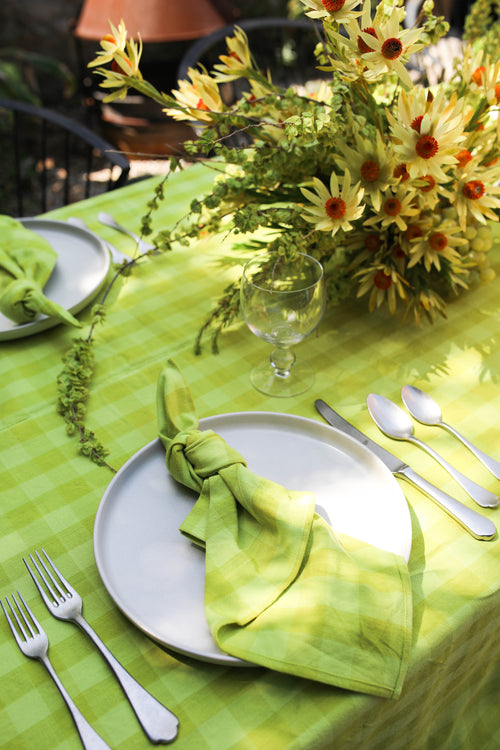 GINGHAM - Citron Tablecloth