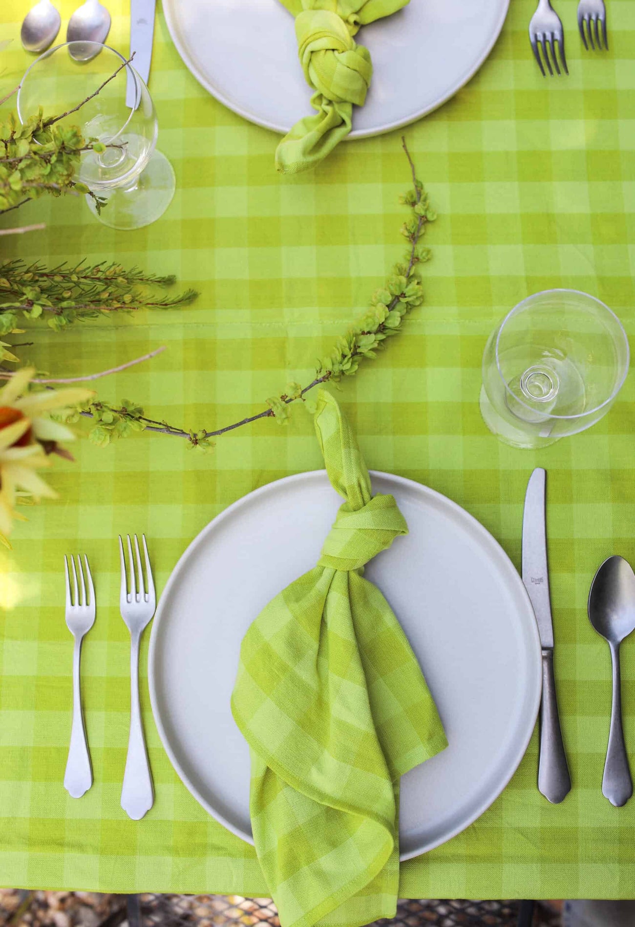 GINGHAM -  Citron Napkins