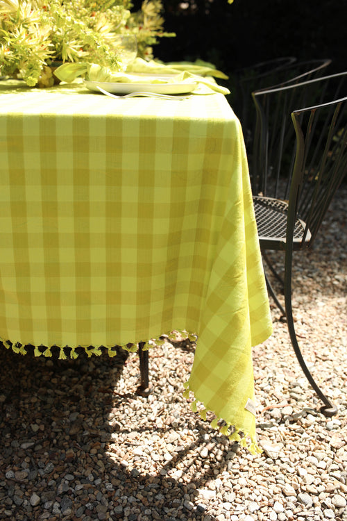 GINGHAM - Citron Tablecloth