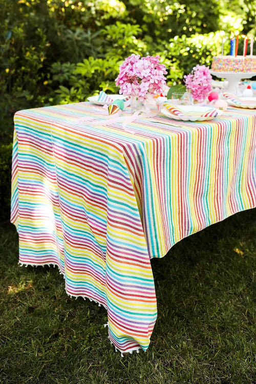 MULTI STRIPE - Rainbow Tablecloth