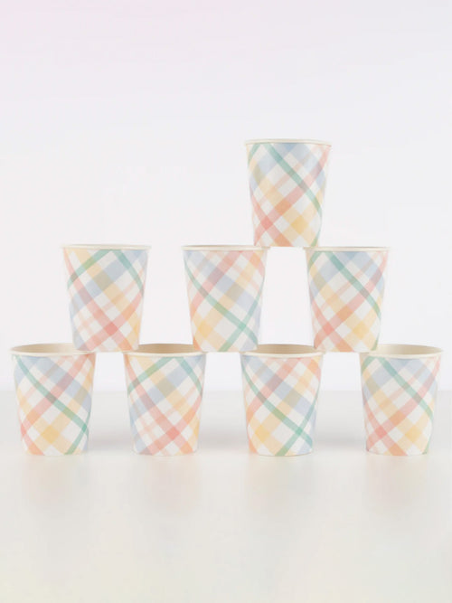 Plaid Pattern Cups