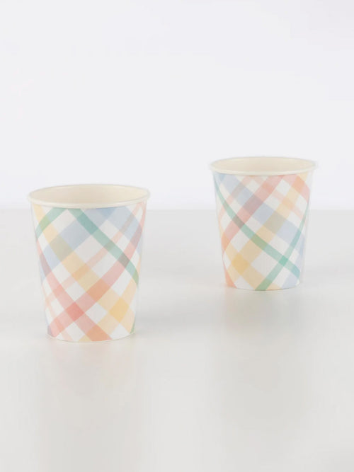 Plaid Pattern Cups