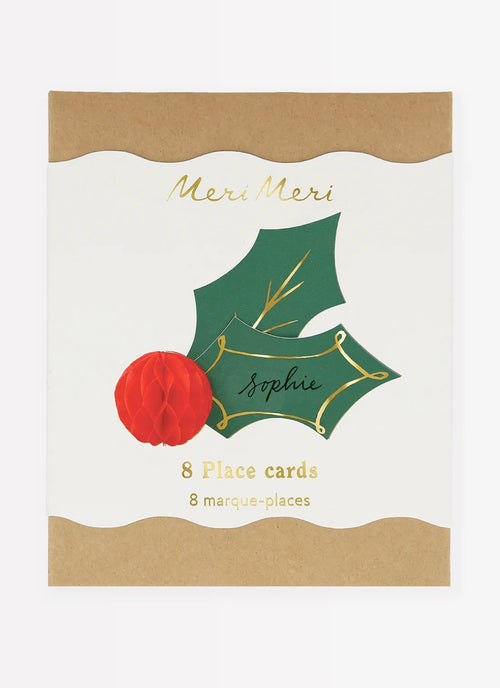 Holly Honeycomb Place Cards