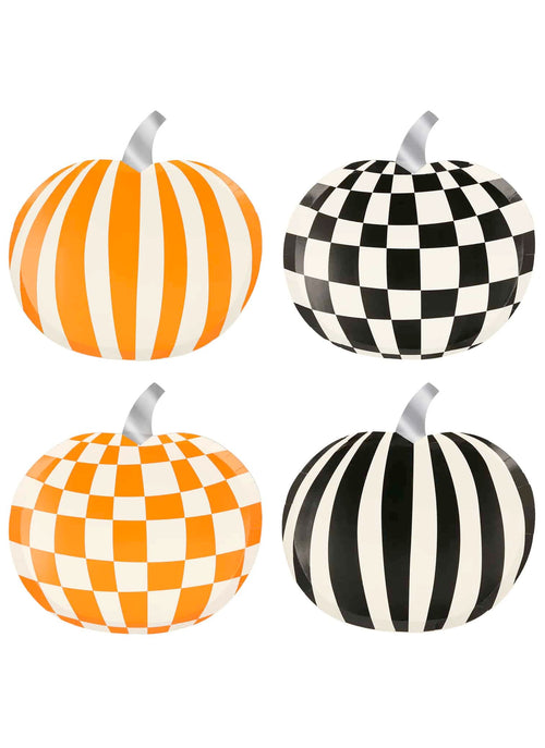 Mod Pattern Pumpkin Plates