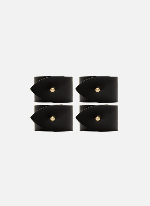 HTH x Clare V. Black Napkin Rings (set of 4)