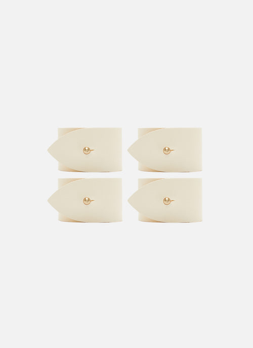 HTH x Clare V. Cream Napkin Rings (set of 4)