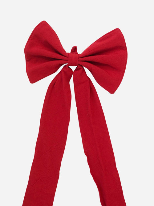 SOLID -  Red Fabric Bow