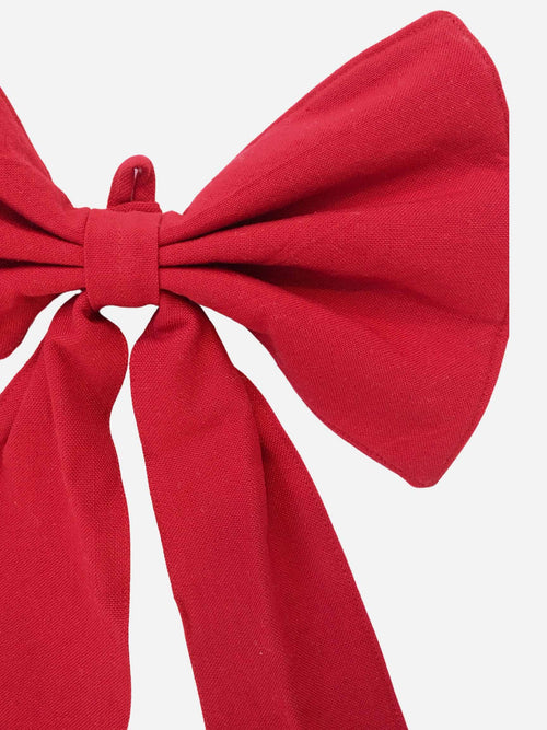 SOLID -  Red Fabric Bow