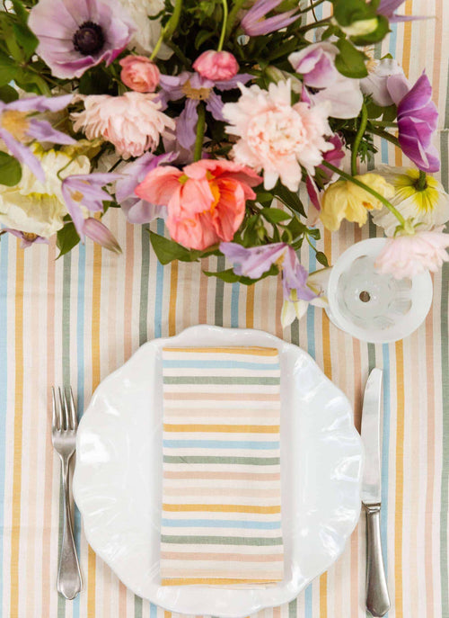 MULTI STRIPE -  Spring Pastel Napkins