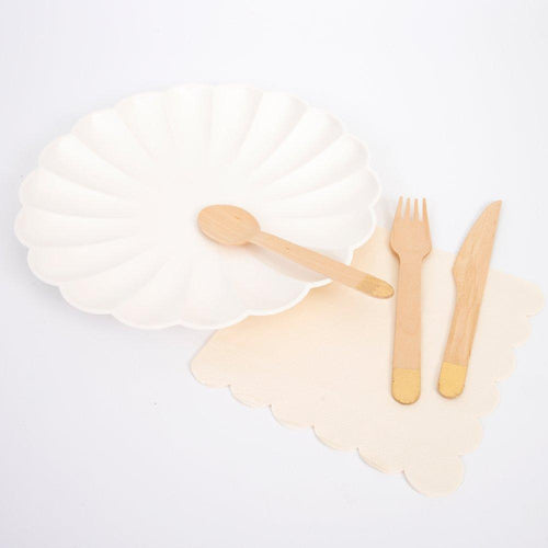 GOLD Wooden Cutlery Set