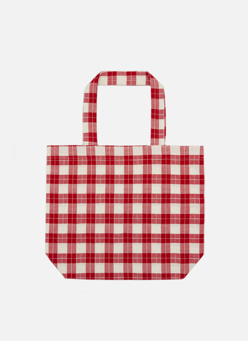 ANNABELLE PLAID -  Red Tote Bag