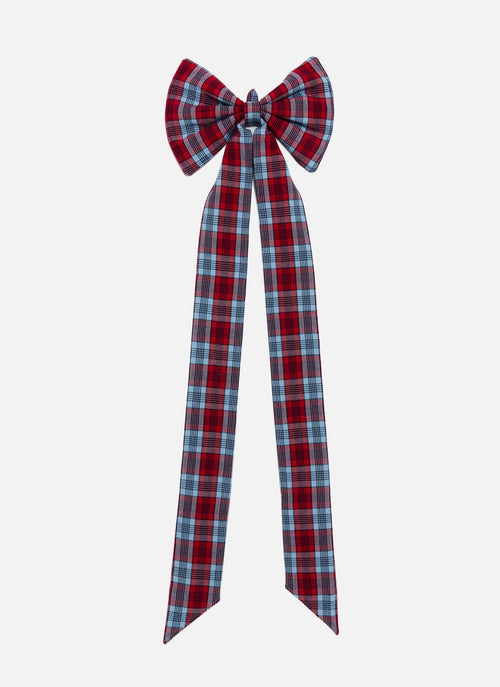 NANTUCKET PLAID -  Red Fabric Bow