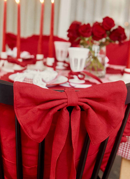 SOLID -  Red Fabric Bow