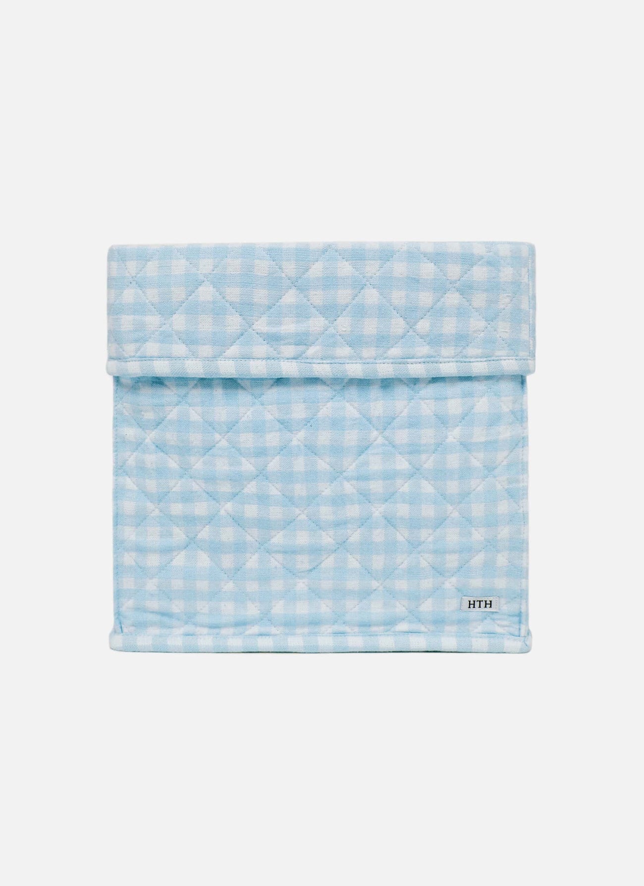 MINI GINGHAM -  Baby Blue Quilted Storage Box