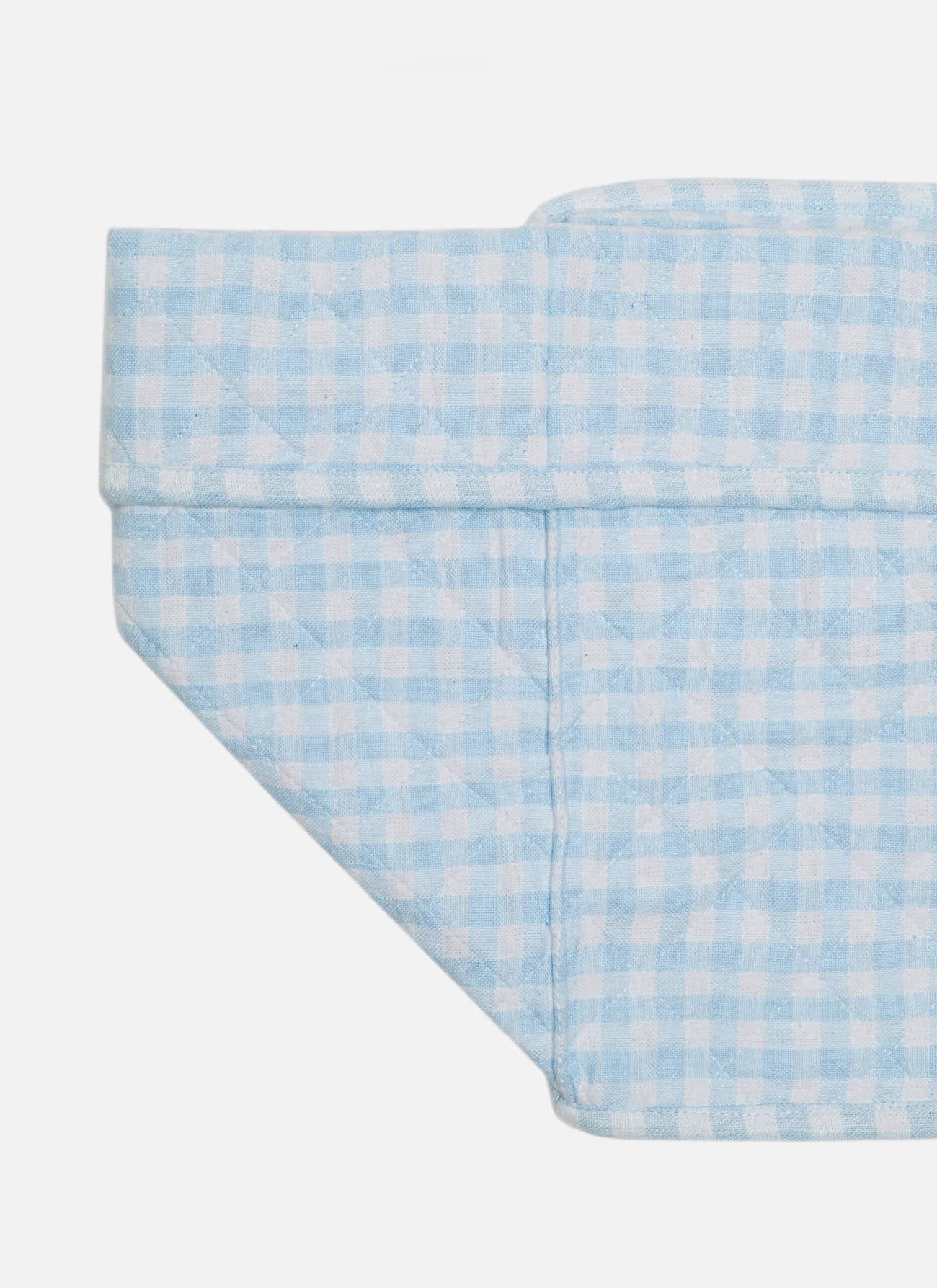 MINI GINGHAM -  Baby Blue Quilted Storage Box