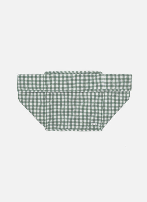 MINI GINGHAM -  Sage Quilted Storage Box