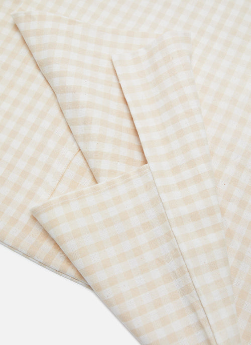 MINI GINGHAM -  Cream Shams