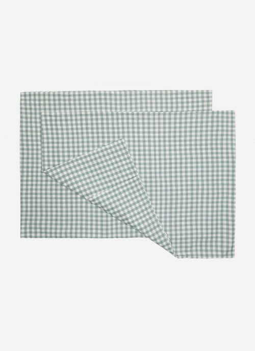 MINI GINGHAM -  Sage Shams