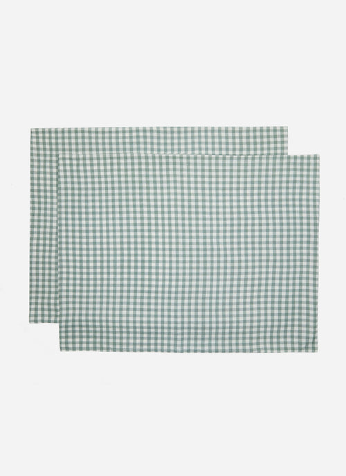 MINI GINGHAM -  Sage Shams