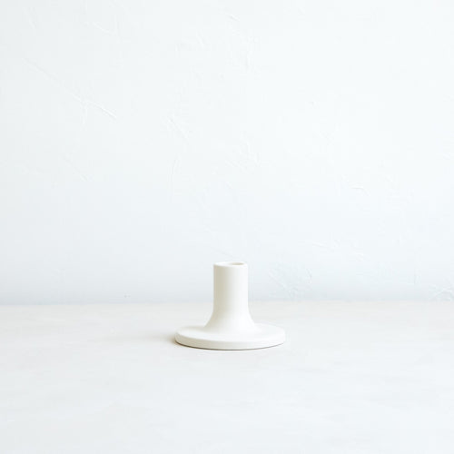 MATTE WHITE - Ceramic Candlestick Holder