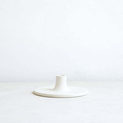 MATTE WHITE - Ceramic Candlestick Holder