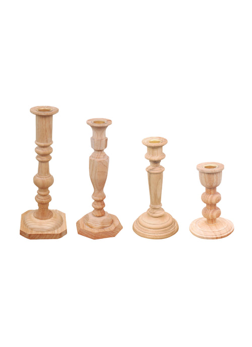 Wooden Candlestick Holders