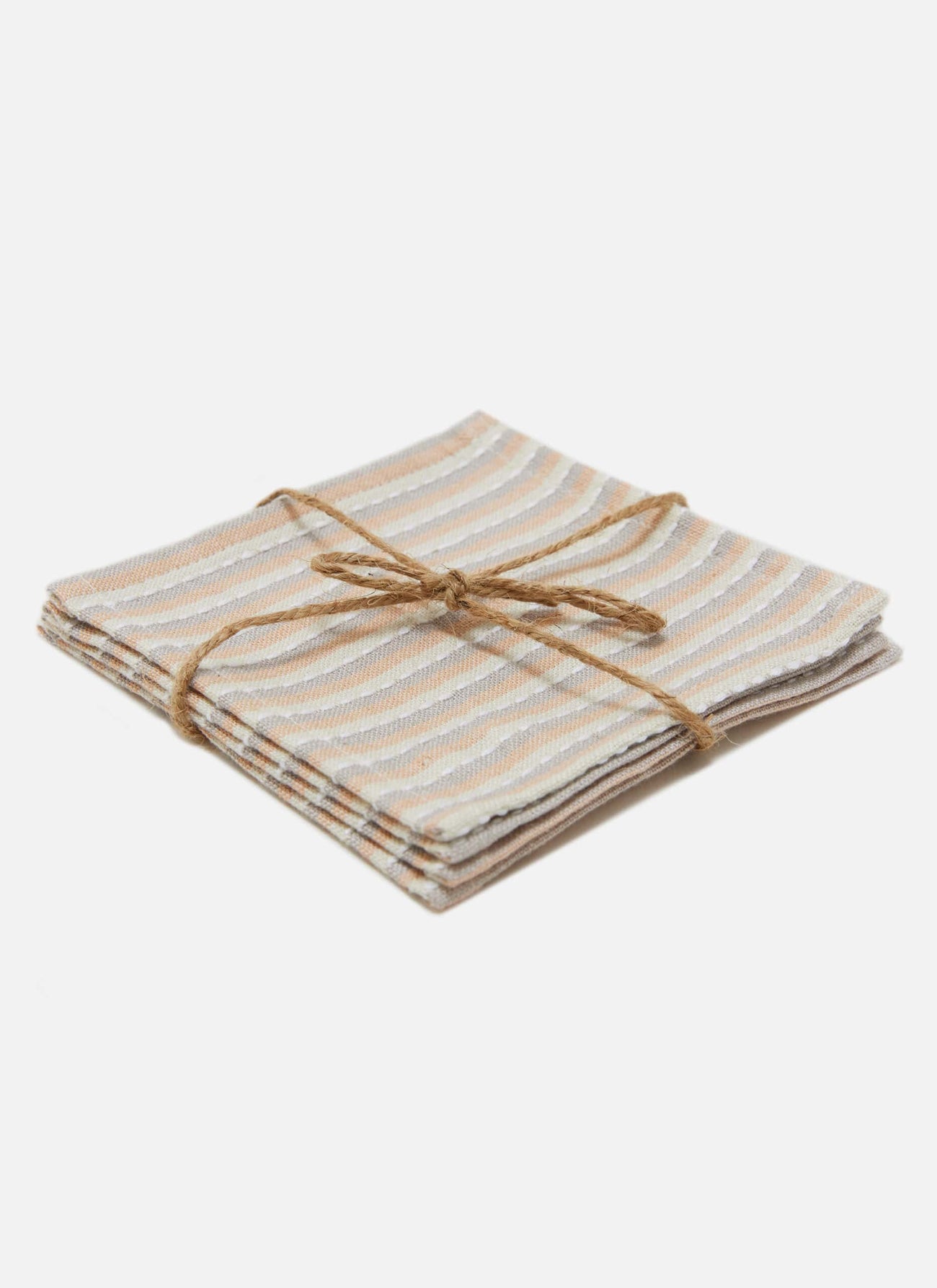 MERCI STRIPE -  Blush Cocktail Napkins