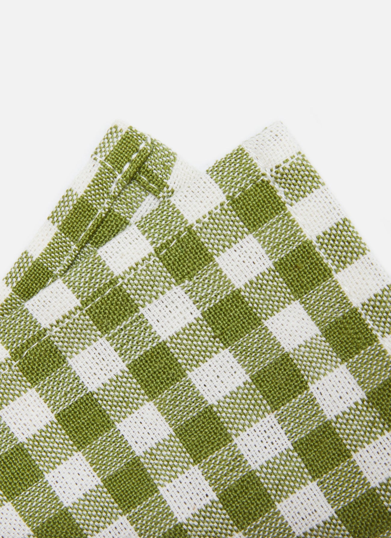 MINI GINGHAM -  Olive Cocktail Napkins