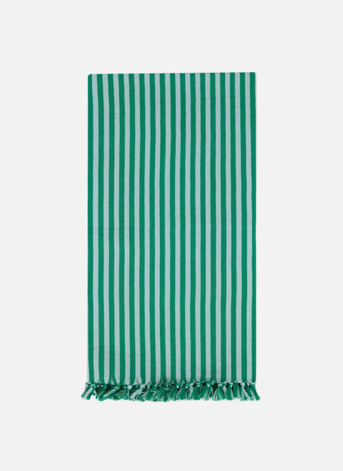 HTH x Domino MINI STRIPE -  Emerald & Sky Tea Towel