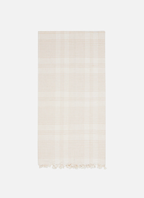 MARIANNE PLAID -  Cream Tea Towel