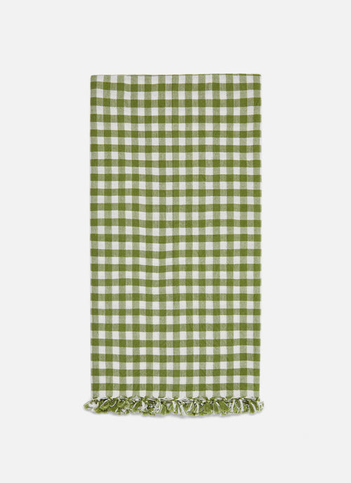 MINI GINGHAM -  Olive Tea Towel