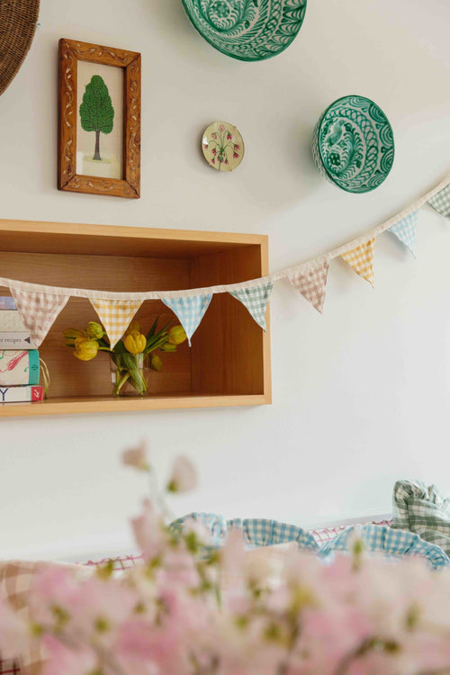 MINI GINGHAM FLAG GARLAND