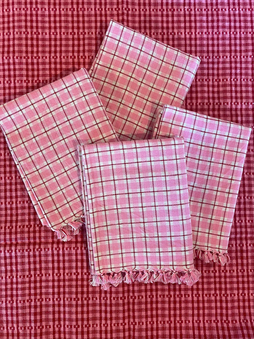 ROSIE PLAID - Pink Tea Towel