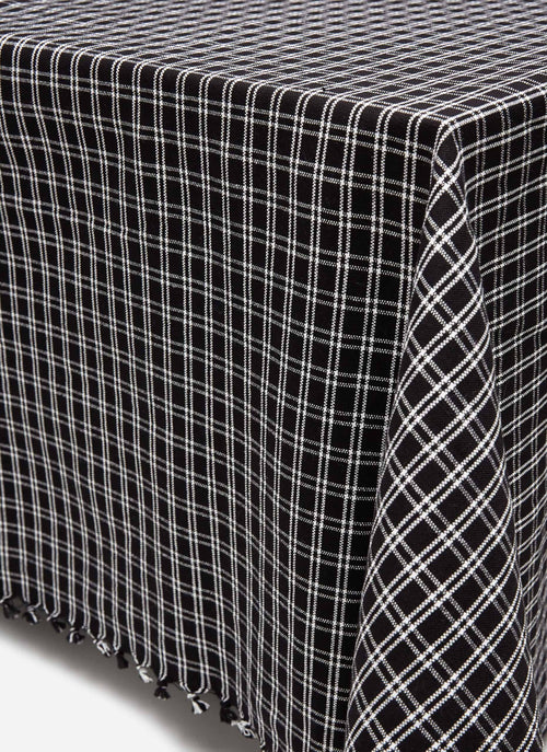 HARRISON PLAID - Black Tablecloth