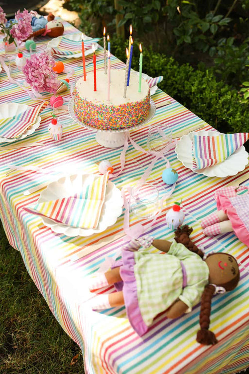 MULTI STRIPE - Rainbow Tablecloth