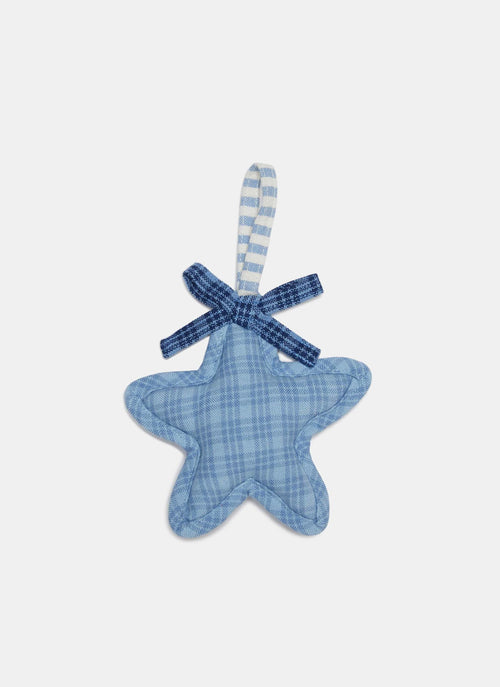 KATHERINE PLAID - Blue Star Ornament