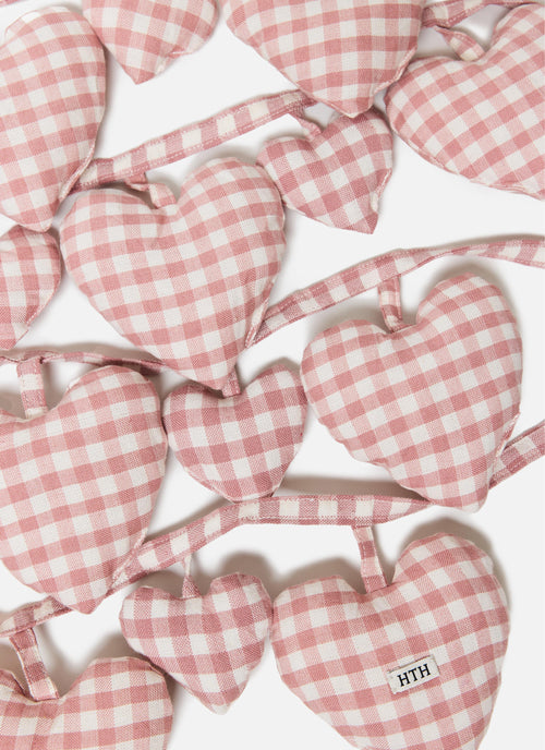 MINI GINGHAM - Rosa Hearts Garland