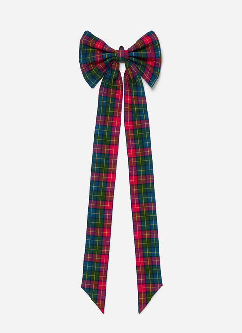 HOLLY PLAID -  Multi Fabric Bow