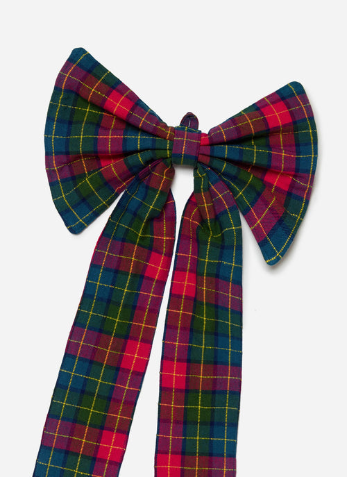 HOLLY PLAID -  Multi Fabric Bow