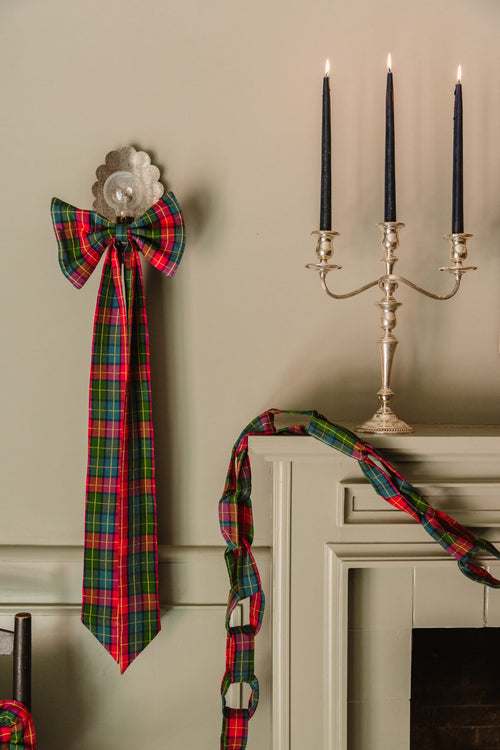 HOLLY PLAID -  Multi Fabric Bow