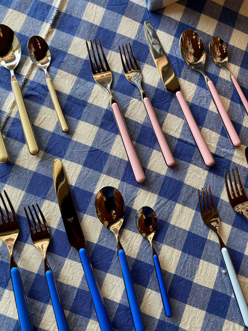 ELECTRIC BLUE Mepra 5 Piece Flatware Set