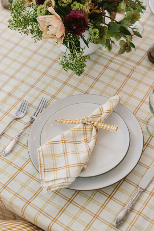 MAYFAIR PLAID - Goldenrod Tablecloth