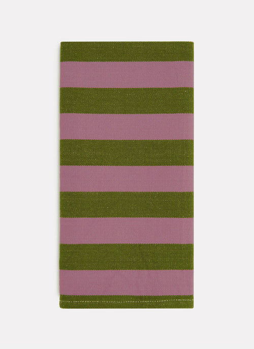 HTH x Domino MEDIUM STRIPE - Lilac & Moss Napkins